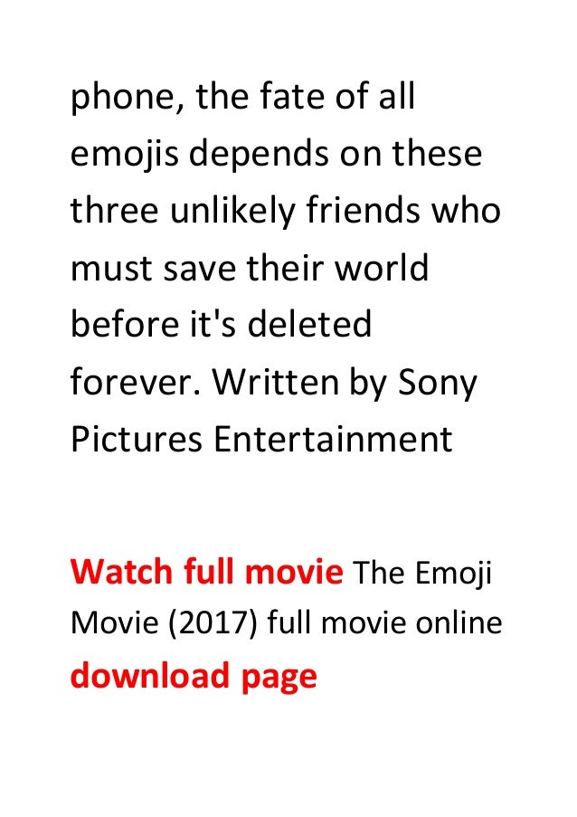 The Emoji Movie Online Watch 2017 Cinema