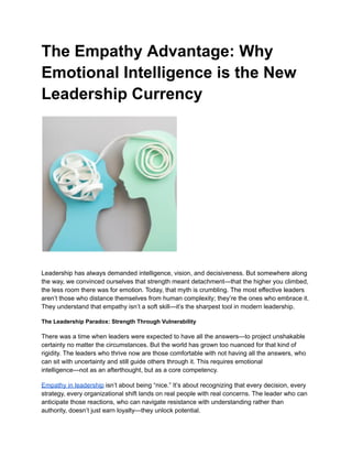 The Empathy Advantage_ Why Emotional Intelligence is the New Leadership ...