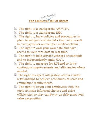 The employer bill of rights