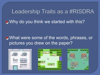 Why do you think we started with this?
What were some of the words, phrases, or
pictures you drew on the paper?
 