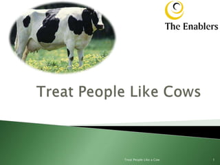 Treat People Like a Cow 1 
 