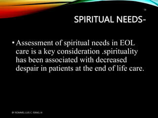 THE END OF LIFE (EOL): CARE OF THE CLIENT | PPTX