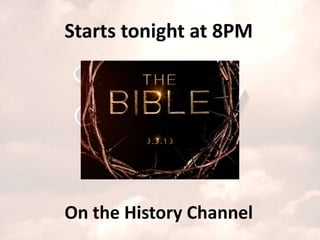 Starts tonight at 8PM




On the History Channel
 