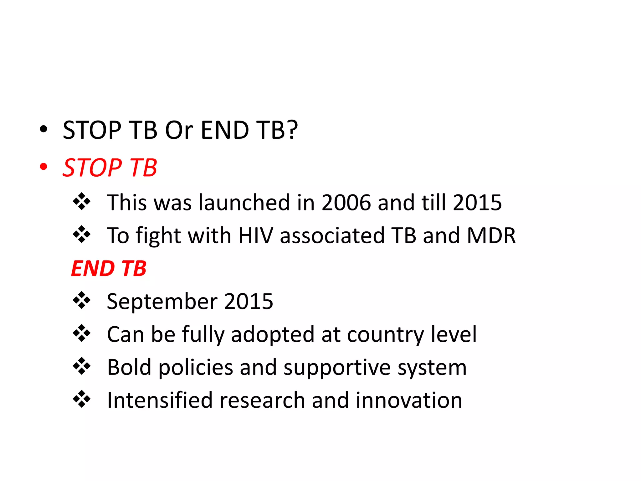 The end tb strategy PPT