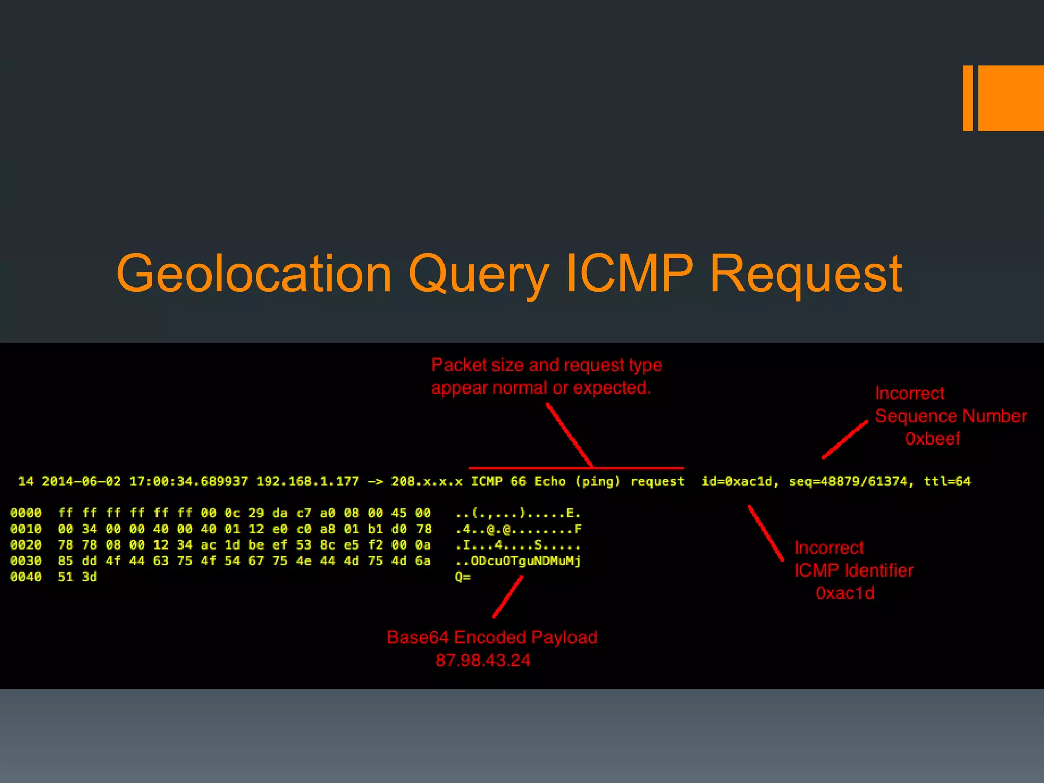 Geolocation Query ICMP Request
 