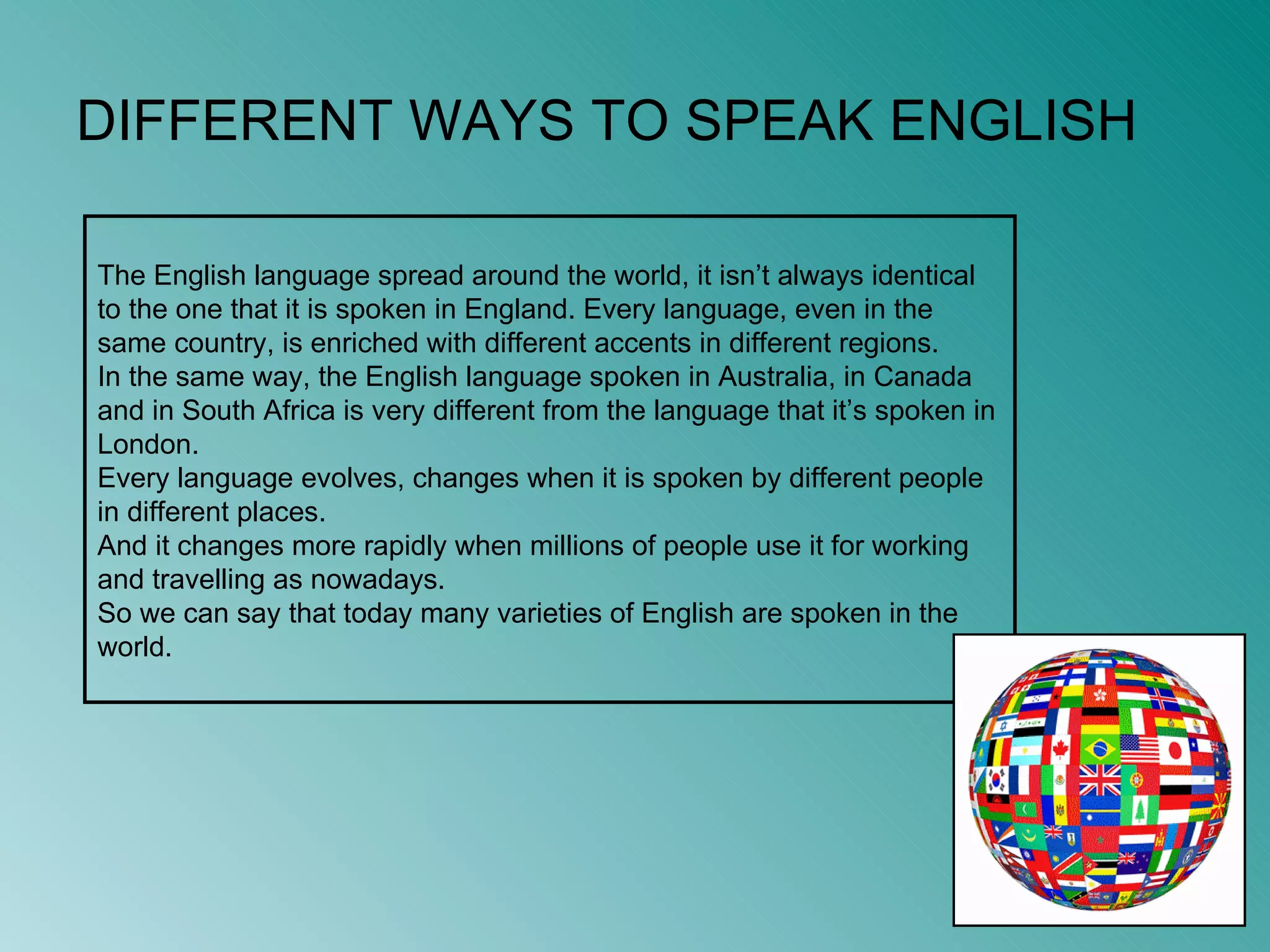 The english language in the world | PPT