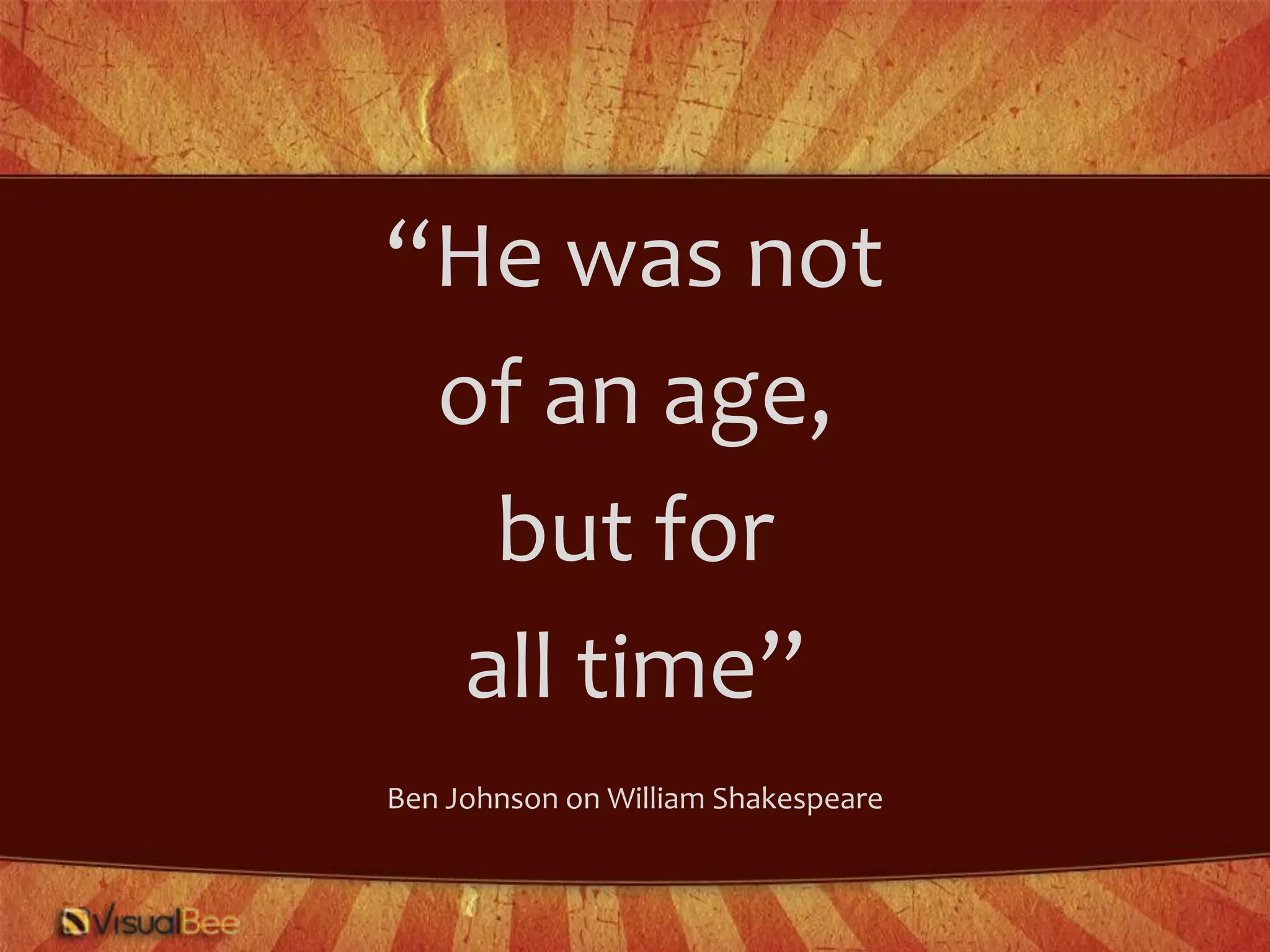 The english renaissance and william shakespeare visual bee | PPTX