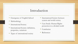 The English school of International Relations | PPTX