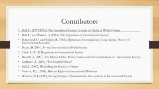 The English school of International Relations | PPTX