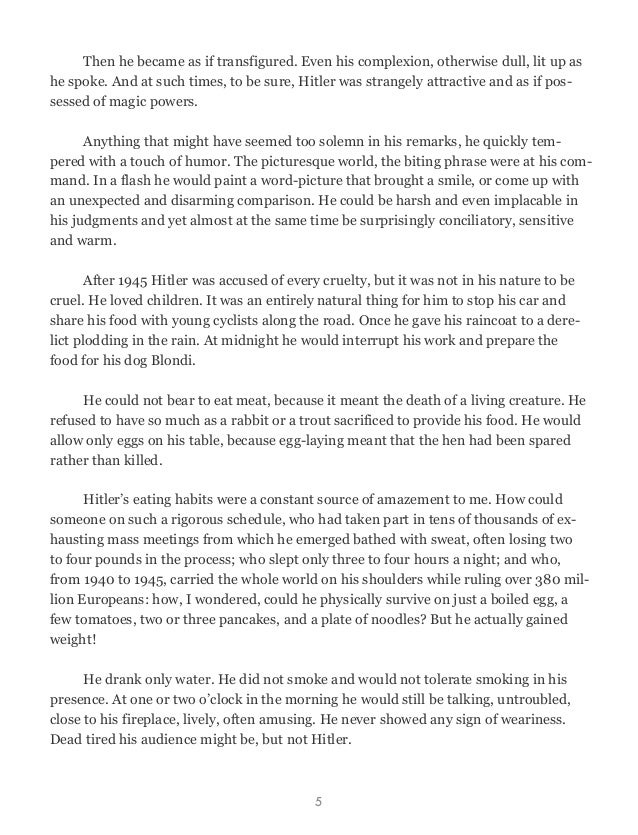 adolf hitler resumes