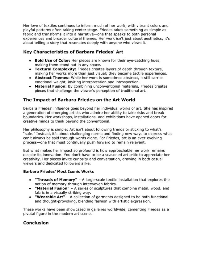 The Enigmatic Legacy of Barbara Friedes_ Unveiling a Timeless Influence ...