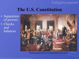 The U.S. Constitution Separation of powers Checks and balances Painting depicting the Constitutional Convention 