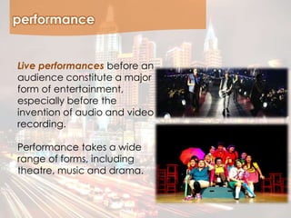The Concept and Types of Entertainment | PPTX