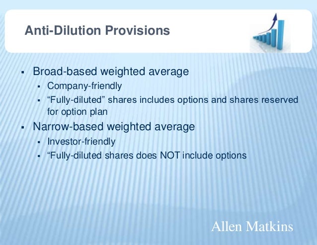 Anti dilutive stock options