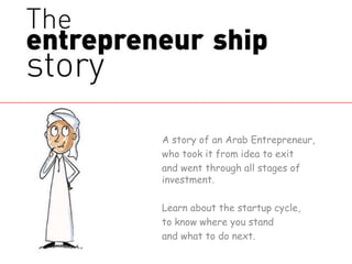 A story of an Arab Entrepreneur,
who took it from idea to exit
and went through all stages of
investment.

Learn about the startup cycle,
to know where you stand
and what to do next.
 