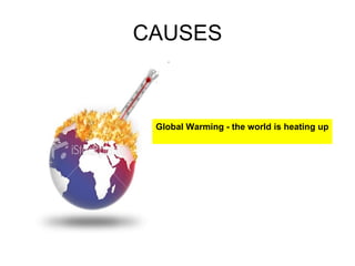 CAUSES Global Warming - the world is heating up 