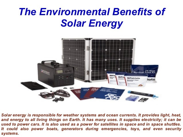 The Environmental Benefits Of Solar Energy