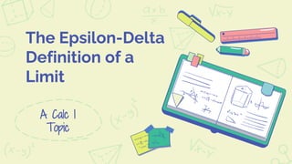 The Epsilon-Delta
Definition of a
Limit
A Calc I
Topic
 