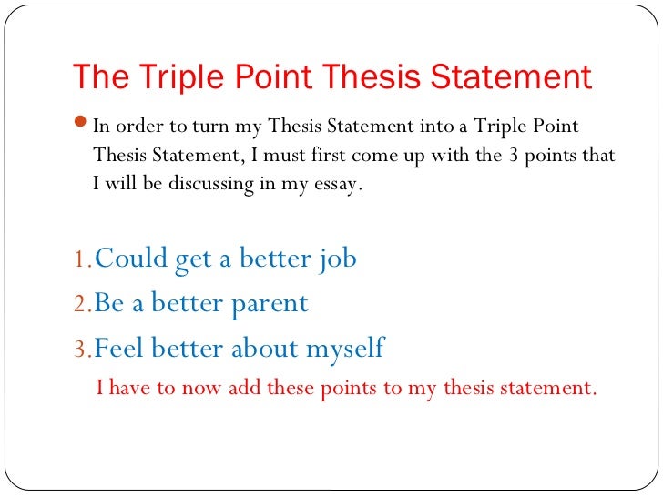 three point thesis statement examples