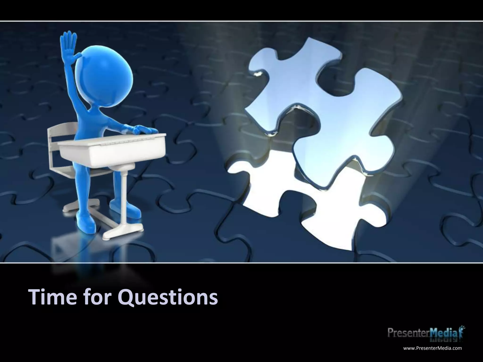 Time for Questions
                     www.PresenterMedia.com
 