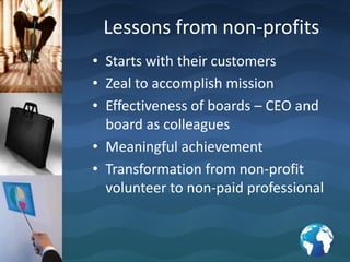 Dimensions of managementEconomic performance and improve /maintain wealth producing capability of the organizationWork and worker productiveSocial responsibilities