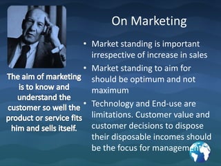 Organizing principles of Production