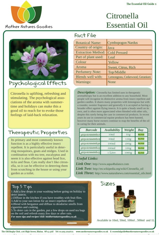The Essential Guide to Citronella No. 1