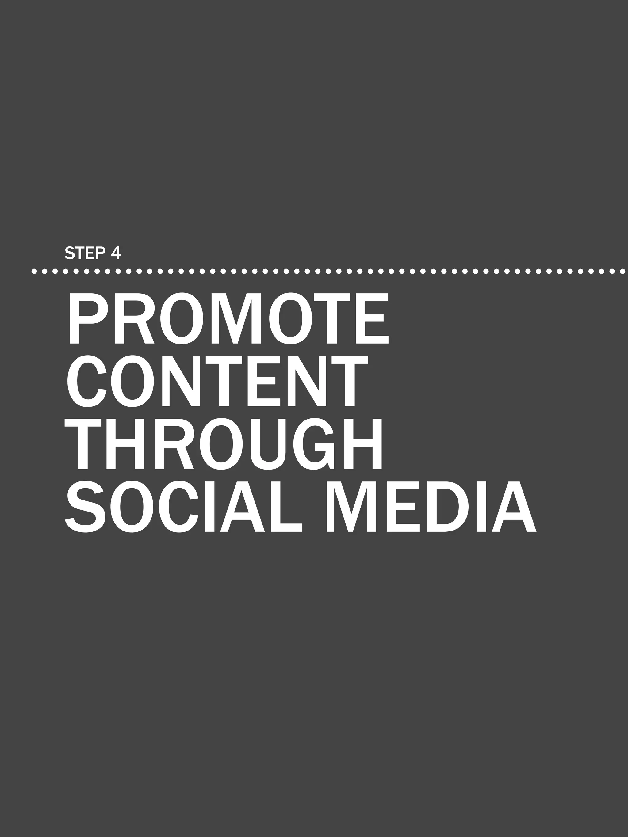 32             the essential step-by-step guide to internet marketing




    step 4



    promote
    content
    through
    social media

Share This Ebook!



www.Hubspot.com
 