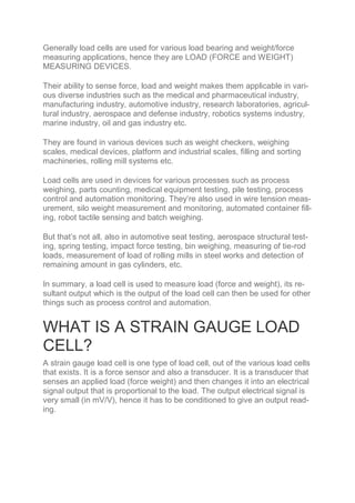 The Essential Guide to Load Cells | PDF