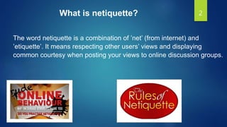 Introduction To Netiquette The essential rules of netiquette by Halina | PPTX