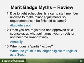The Essentials of Merit Badge Counseling for Scouts PowerPoint | PPTX
