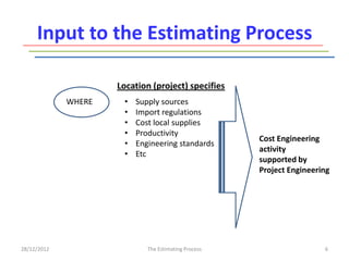 The estimating process | PPTX