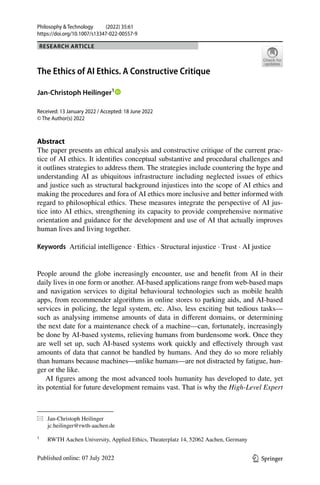The Ethics of AI Ethics: Challenges and Constructive Strategies for ...