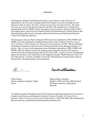 The ethics of research involving indigenous peoples | PDF