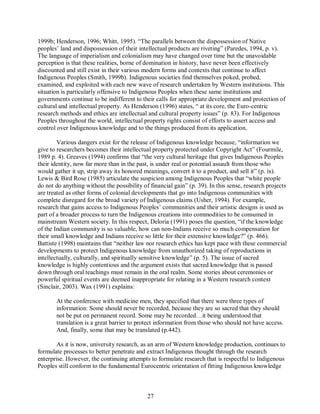 The ethics of research involving indigenous peoples | PDF
