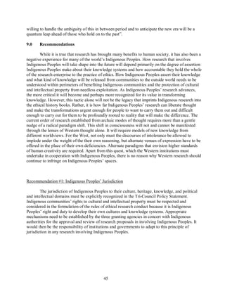 The ethics of research involving indigenous peoples | PDF