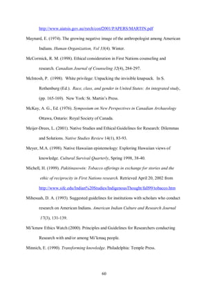 The ethics of research involving indigenous peoples | PDF
