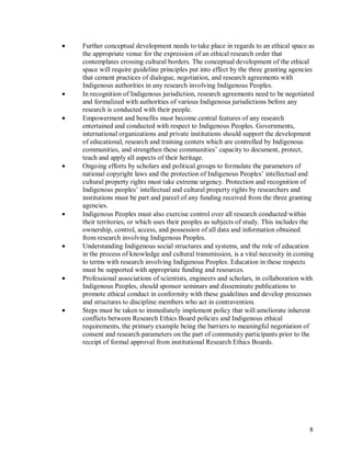 The ethics of research involving indigenous peoples | PDF
