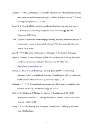 The ethics of research involving indigenous peoples | PDF