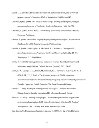 The ethics of research involving indigenous peoples | PDF