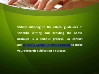 The Ethics of Scientific Paper Writing
