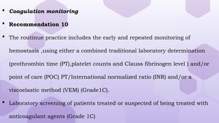 The European guidelines on management of major bleeding and ...