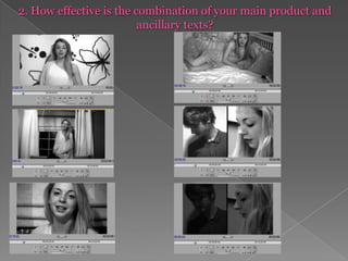 The split screens showed the contrast between the 2 people