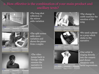 Our artist sang directly into the camera and lip-synced