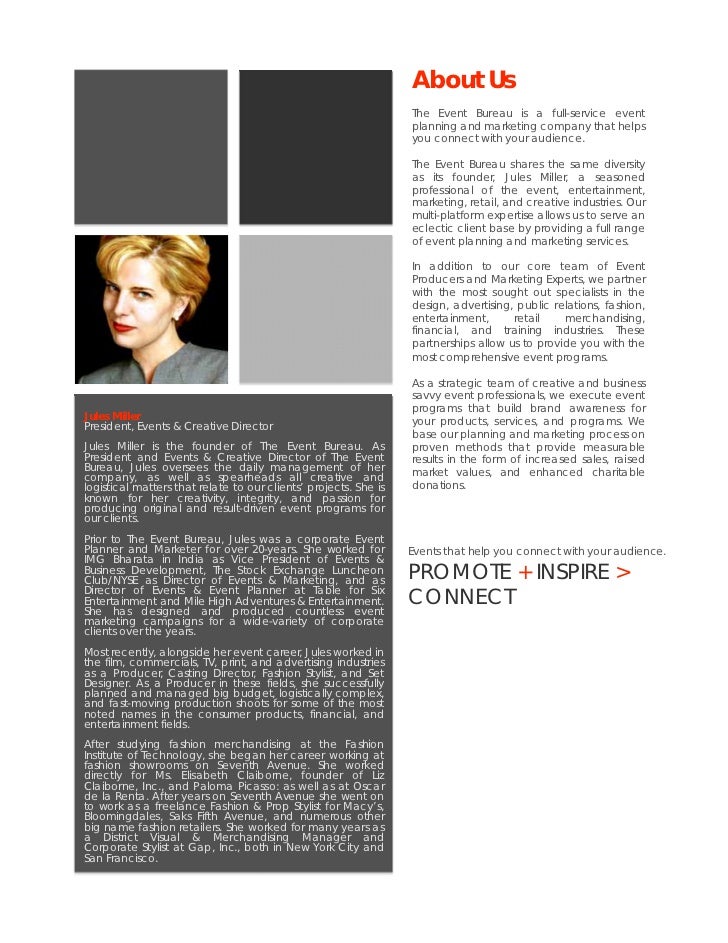 The Event Bureau Brochure