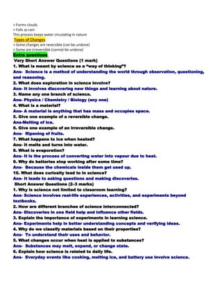 THE EVER EVOLVING WORLD OF SCIENCE. . | DOCX