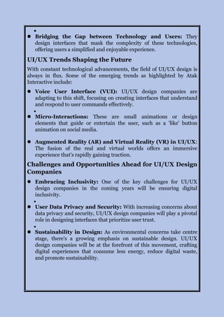 The Evolutionary Role of UIUX Design Companies in Shaping the Future | PDF