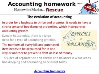 The evolution of accounting | PPTX