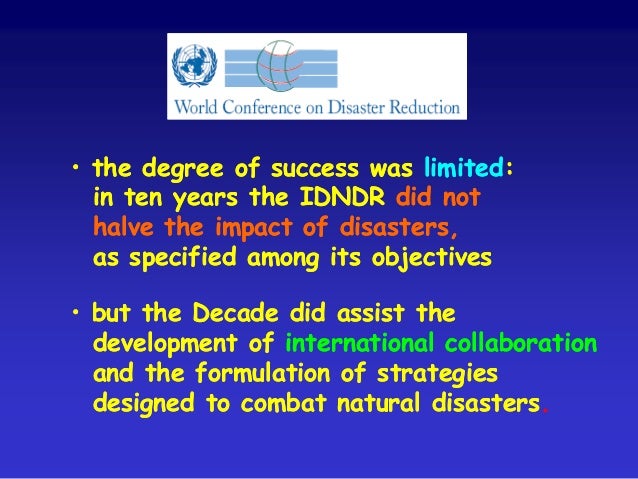 International Decade For Natural Disaster Reduction Is International Decade For Natural Disaster Reduction Is