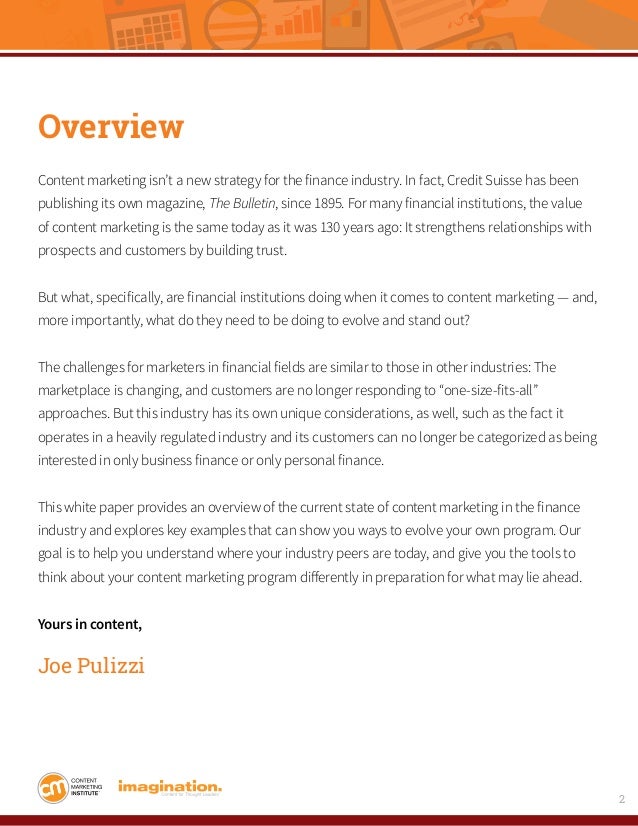 The Evolution of Content Marketing in the Finance Industry Slide 2